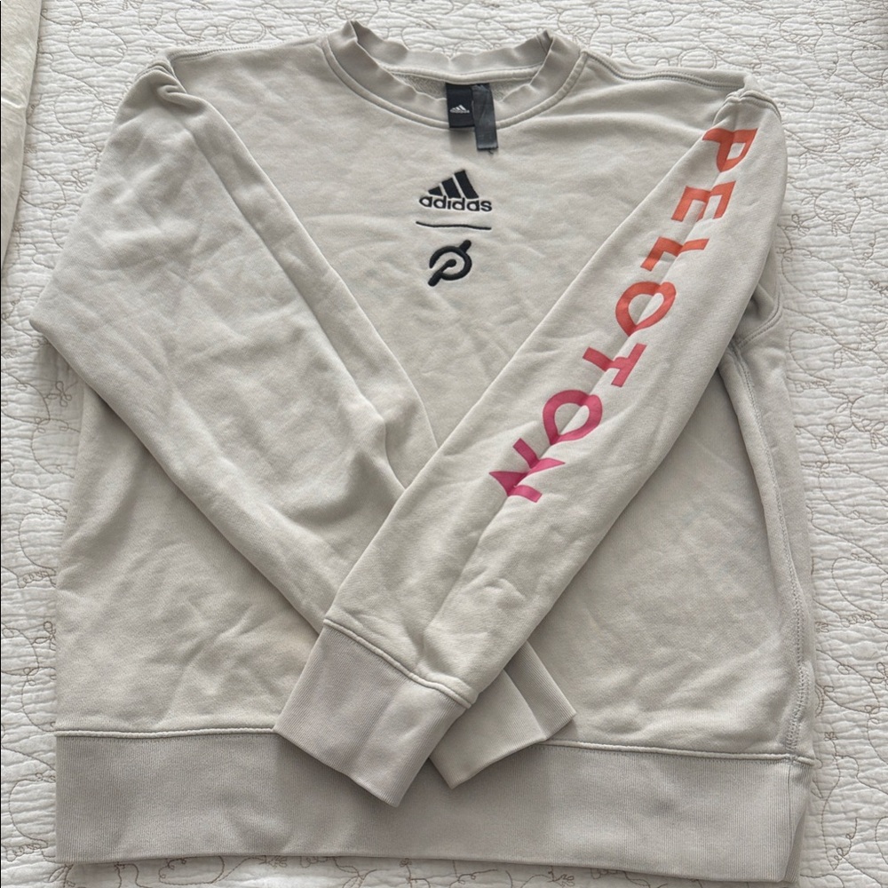 Adidas Unisex Cream Crewneck Sweater